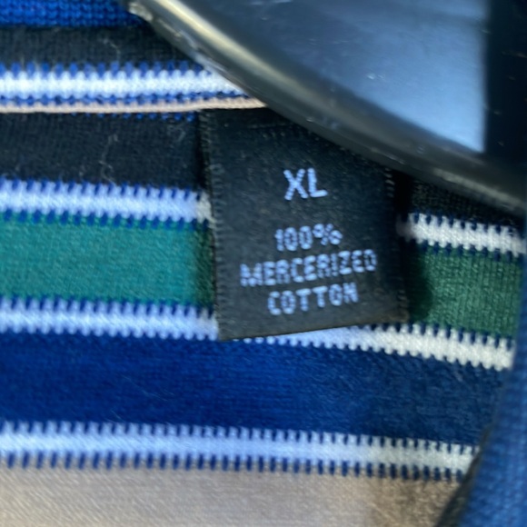 DIVOTS MENS STRIPED GOLF SHORT SLEEVE POLO MERCERIZED COTTON SIZE XL - Picture 4 of 5